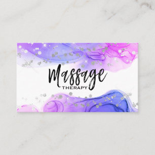 ** Massage Therapist - Massage Therapy Glitter Business Card