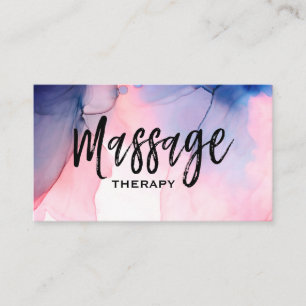 ** Massage Therapist - Massage Therapy Watercolor Business Card