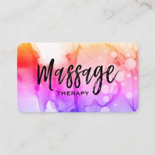 *~*  Massage Therapist Massage Therapy Watercolor Business Card
