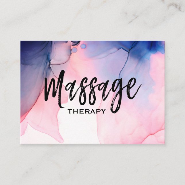 *~* Massage Therapist * Massage Therapy Watercolor Business Card (Front)