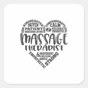 Massage Therapist, Masseuse, subway art Square Sticker