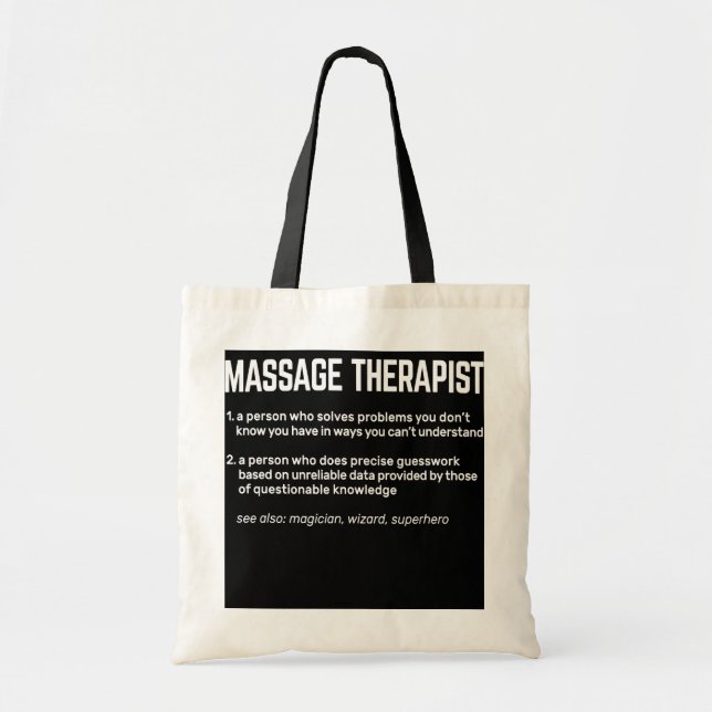 Massage Therapist Meaning Massage Therapy Tote Bag (Front)