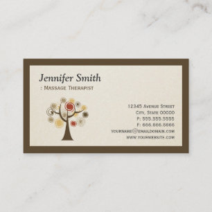 Massage Therapist - Nature Tree of Life Business Card