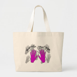 Massage Therapist PINK  Hands Design Large Tote Bag