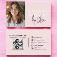 Massage Therapist QR Code Blush Pink Photo