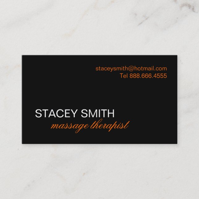 MASSAGE THERAPIST (RMT) BUSINESS CARD (Front)