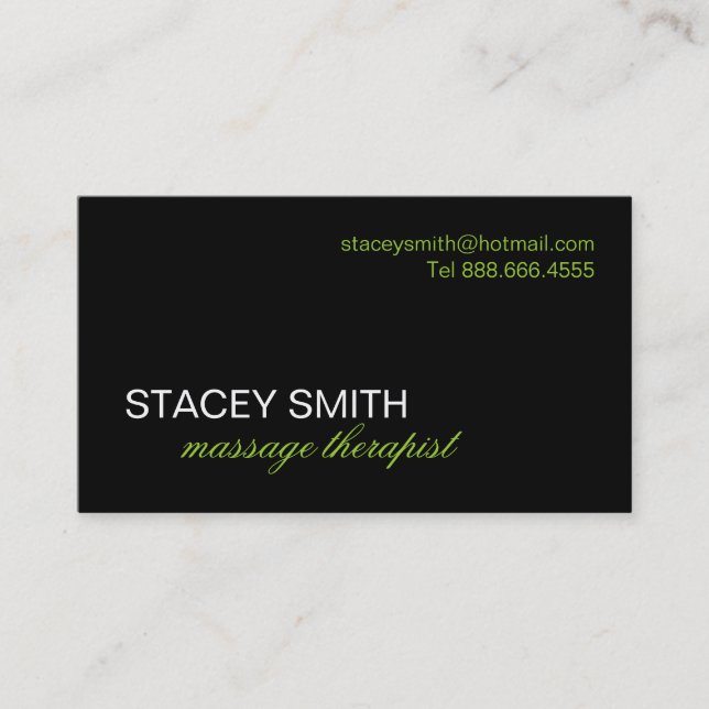 MASSAGE THERAPIST (RMT) BUSINESS CARD (Front)