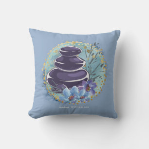 Massage Therapist Salon Spa Stylist Zen Stones Cushion