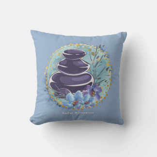Massage Therapist Salon Spa Stylist Zen Stones Cushion