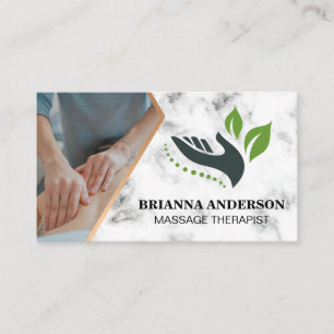 Massage Therapist Session Day Spa Logo Business Card