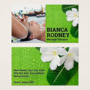 Massage Therapist Session   Flowers Leaves