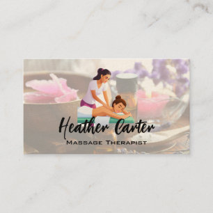 Massage Therapist Session Health Mindfulness Business Card