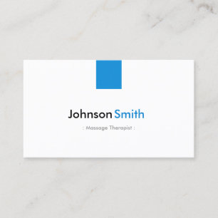 Massage Therapist - Simple Aqua Blue Business Card