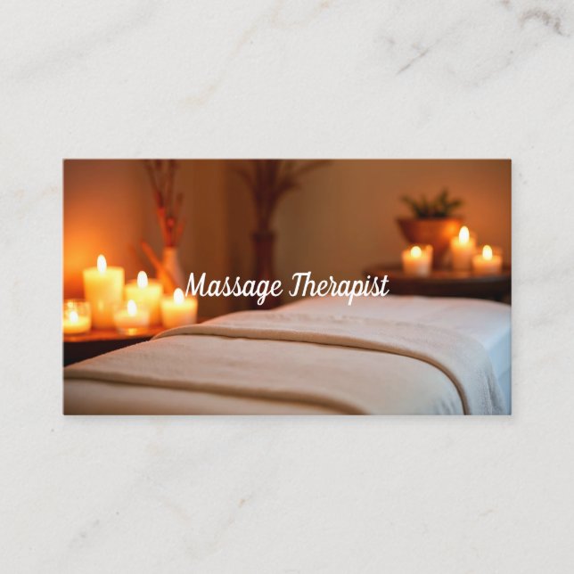 Massage Therapist Spa Business Card (Front)
