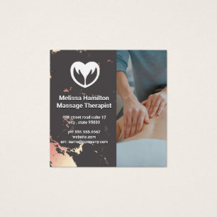 Massage Therapist Spa Rose Gold Marble