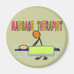 Massage Therapist Stick People Design Gifts Magnet