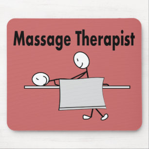 Massage Therapist Stick Person Mouse Mat