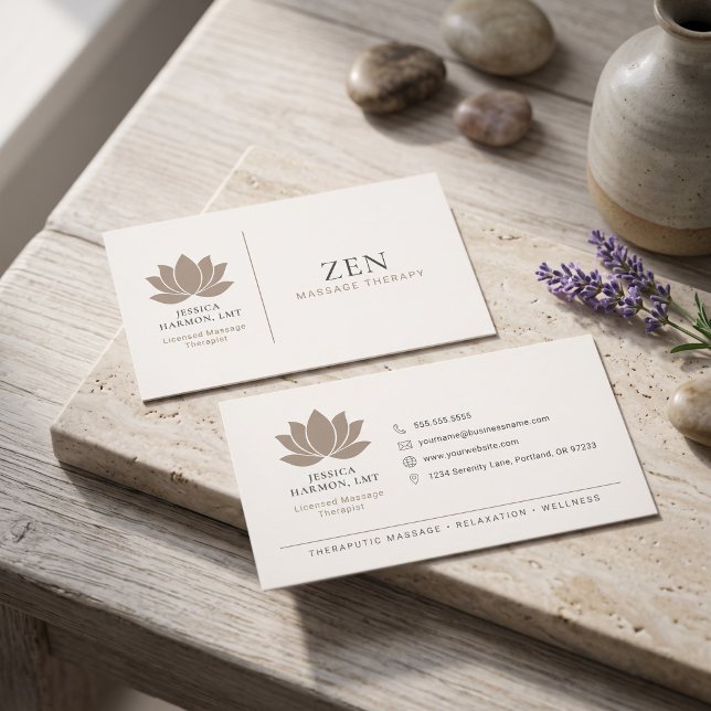 Massage Therapist Template Business Card (Creator Uploaded)