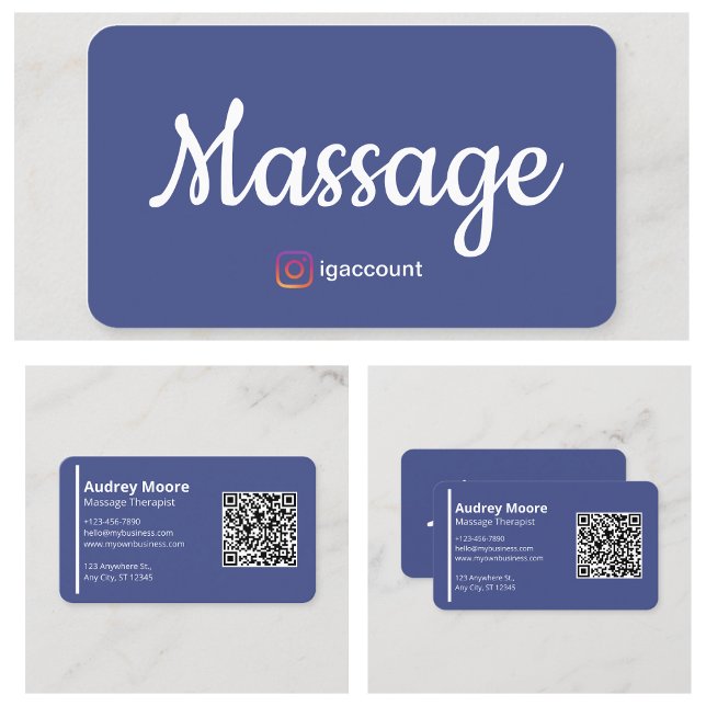 Massage Therapist Templates QR Business Card (Massage Therapist Templates QR Business Card
)