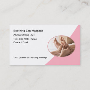 Massage Therapist Trendy Business Cards