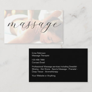Massage Therapist Trendy Business Cards 