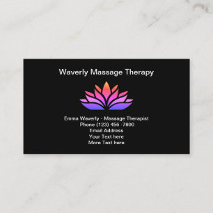 Massage Therapist Trendy Modern Business Cards
