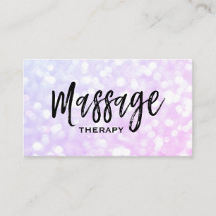 *~* Massage Therapist Trendy Pastel Bokeh Business Card