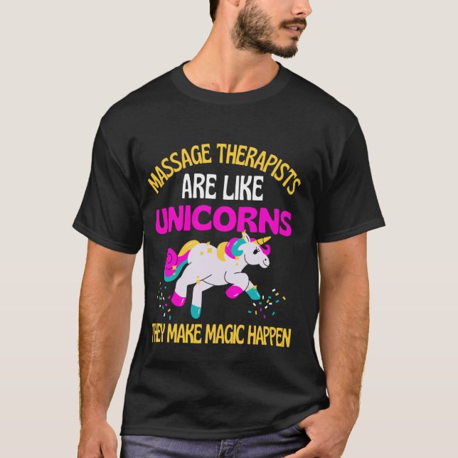 Massage therapist Unicorn , Magical Unicorn Physio T-Shirt (Front)