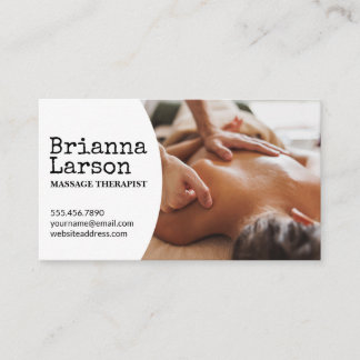 Massage Therapist | Woman Getting Back Massage Business Card