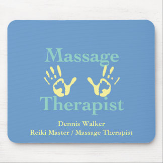 Massage Therapist: Yellow Hand Prints Mouse Mat