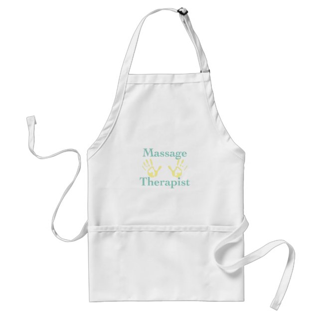 Massage Therapist: Yellow Hand Prints Standard Apron (Front)