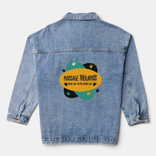 Massage Therapists Hands Rub Colourful  Denim Jacket