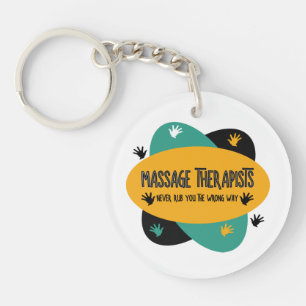 Massage Therapists Hands Rub Colourful  Key Ring