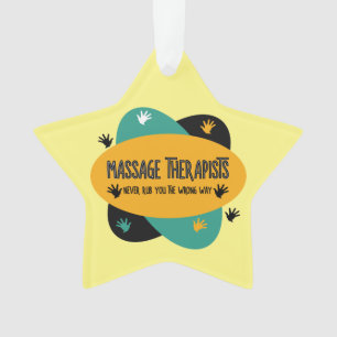 Massage Therapists Hands Rub Colourful  Ornament