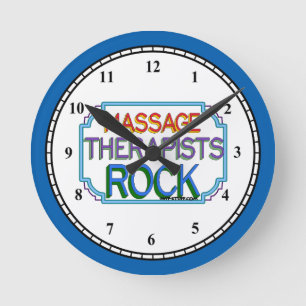 Massage Therapists Rock Round Clock