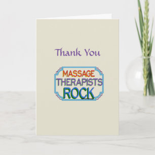 Massage Therapists Rock Thank You