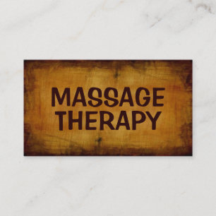 Massage Therapy Antique Business Card