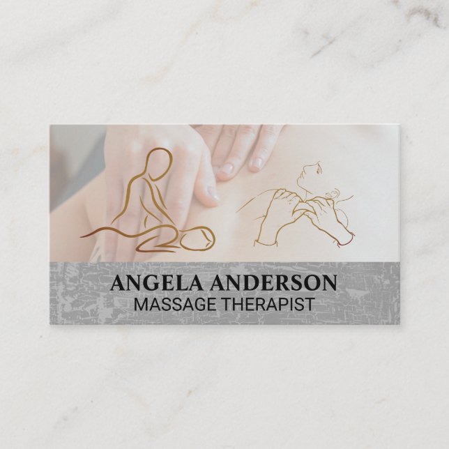 Massage Therapy | Back Massage Business Card (Front)