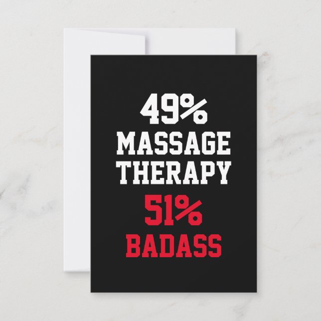 Massage Therapy Badass Card (Front)