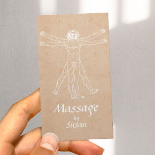 Massage Therapy Bodywork Vintage Therapist Business Card