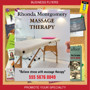 Massage Therapy Business  Advertising Flyer