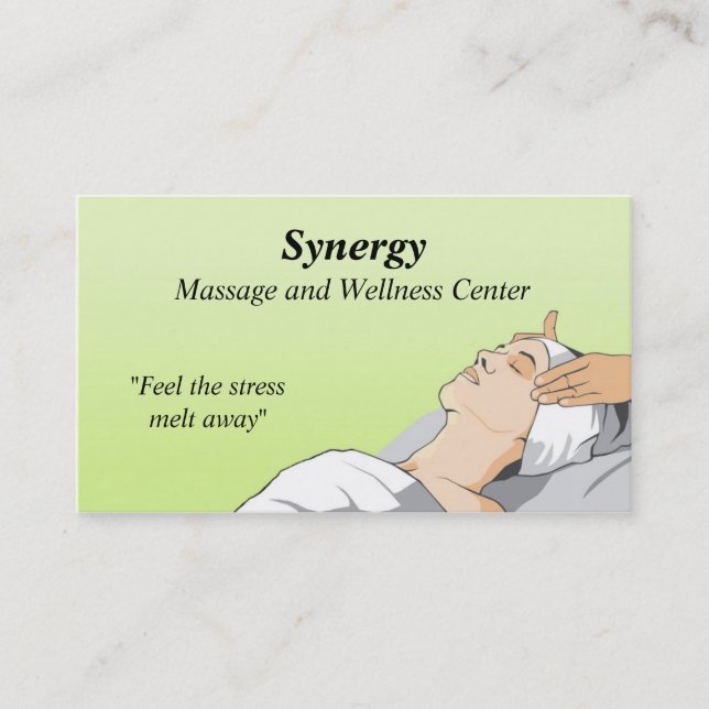 Massage Therapy business card (Front)