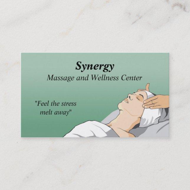 Massage Therapy business card (Front)