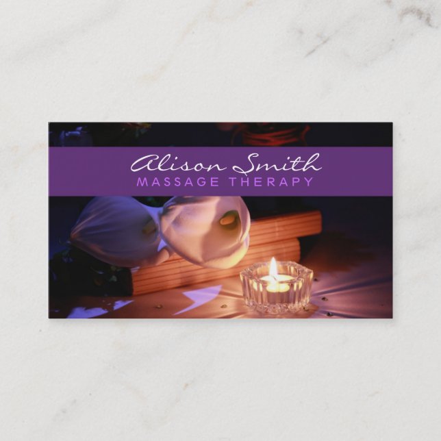 Massage Therapy Business card (Front)