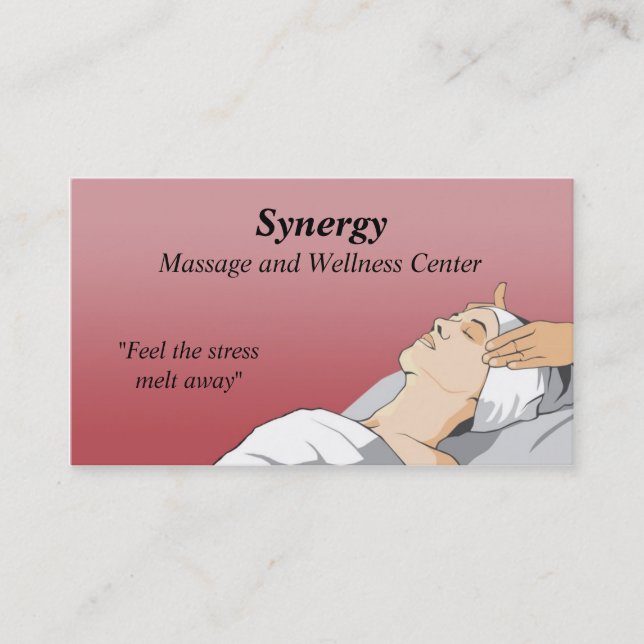 Massage Therapy business card (Front)