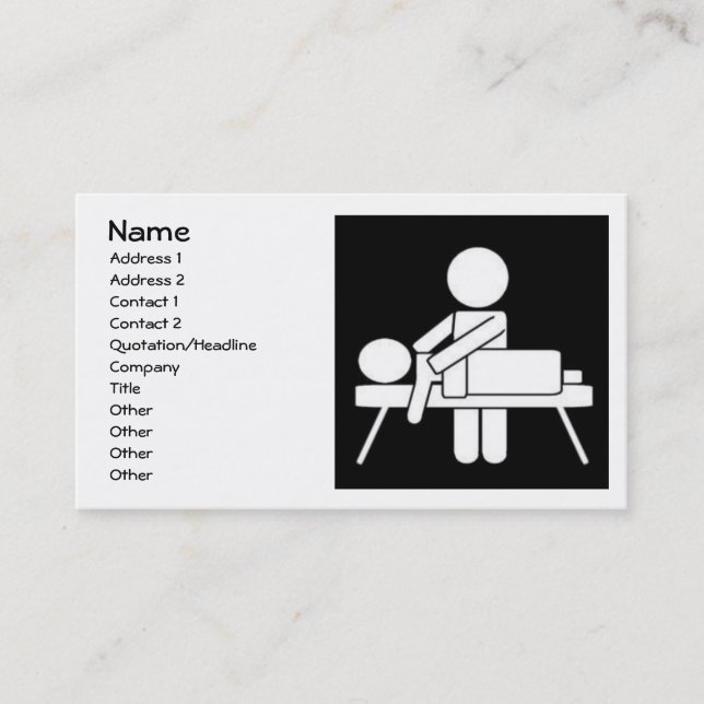 Massage Therapy Business Card (Front)
