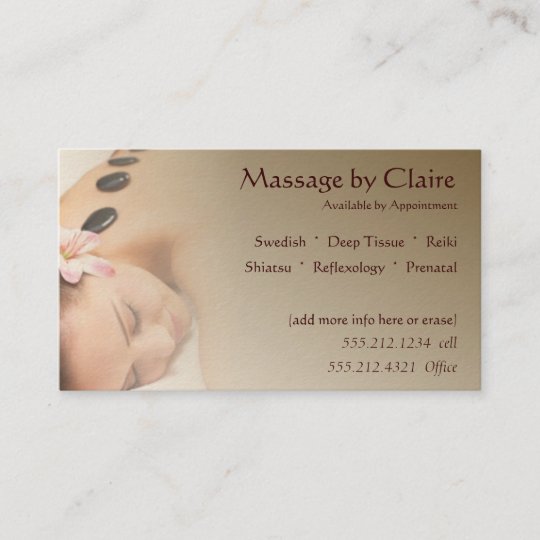 Massage Therapy Business Card Templates