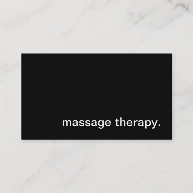 Massage Therapy Business Card (Front)