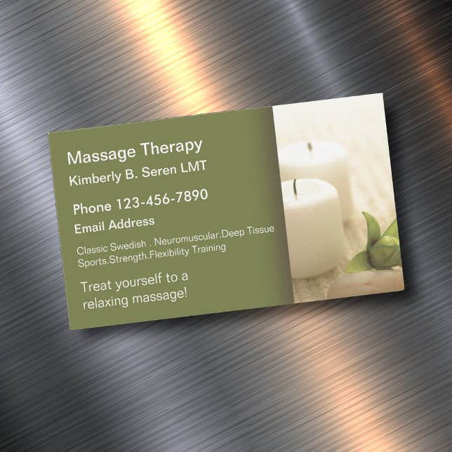 Massage Therapy Business Card Magnets (massage therapy business card magnets by custom business templates)