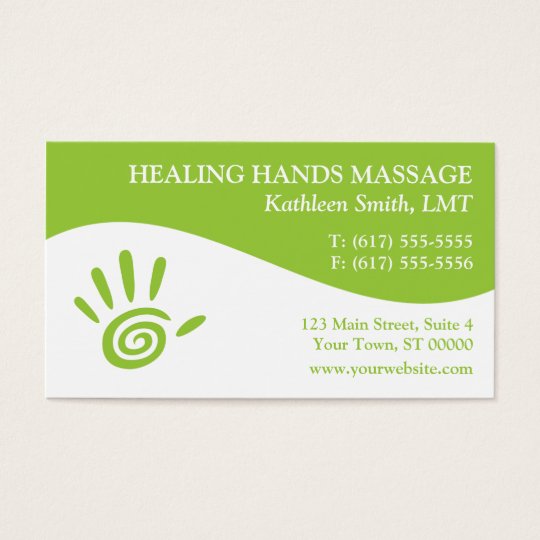 Massage Therapy Business Cards
